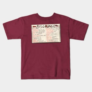 90's Grunge Rock Tape Cassette Kids T-Shirt